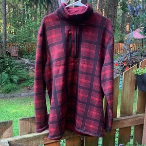 Mack Russo Men’s Plaid Partial Zip Pullover NWOT